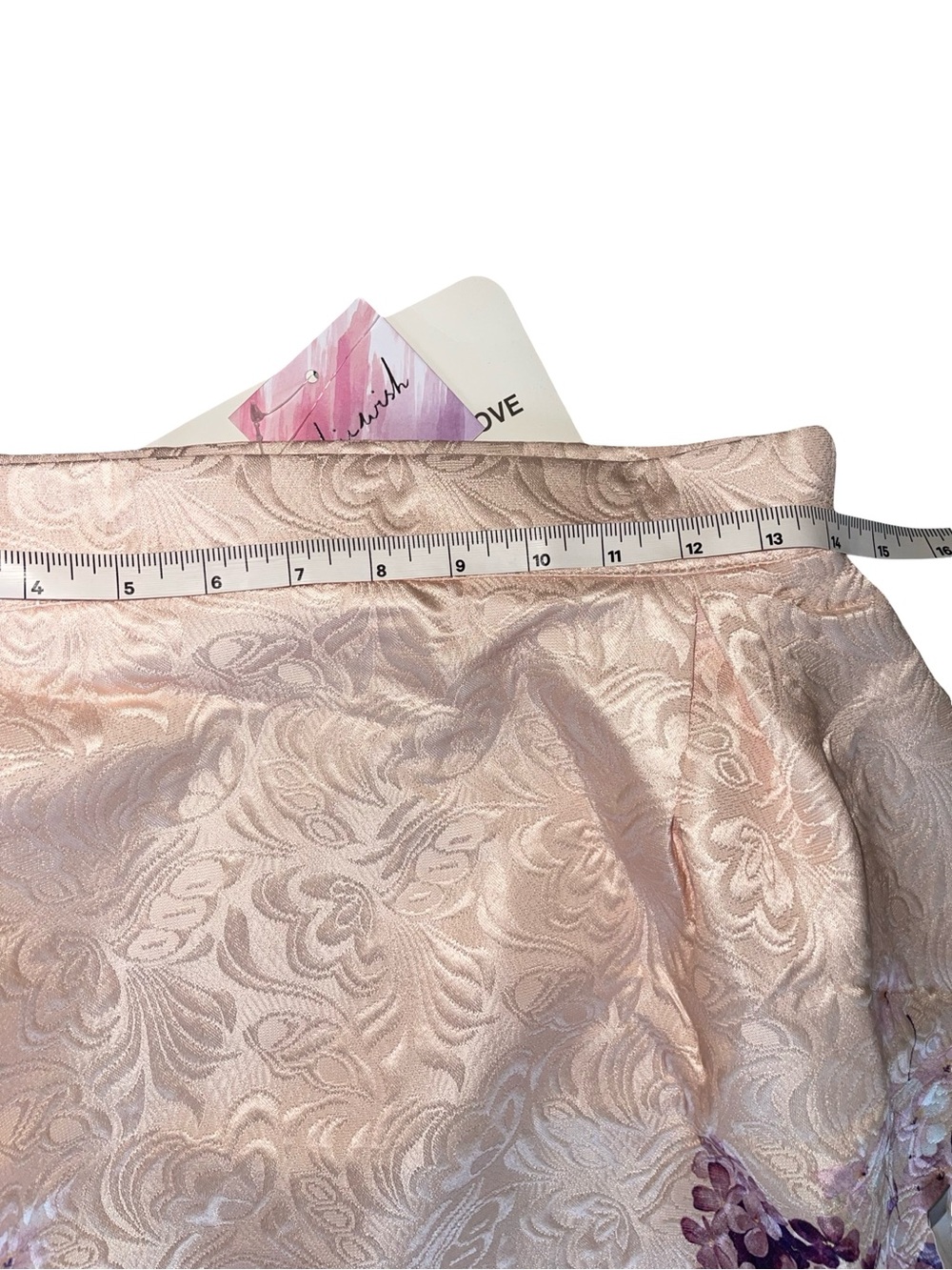 Chicwish Lavender Peony Print Embossed Midi Skirt Size M - Picture 6 of 8